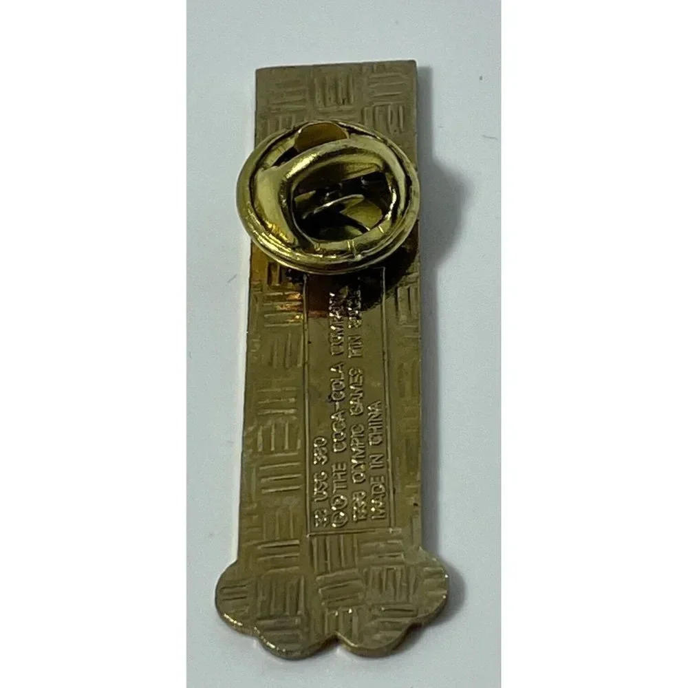 VTG Coca Cola Olympic Rings Coke Bottle Lapel Tie Hat‎ Pin Back